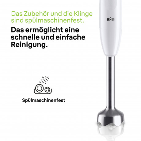 Braun Braun Stabmixer MQ 10.001M WH MultiQuick 1, 450 W  Погружной блендер Braun MQ 10.001M WH MultiQuick 1, 450 Вт