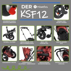 Miweba Kinderwagen Buggy Dreirad KSF12 Schieber Трехколесная коляска KSF12 Slider