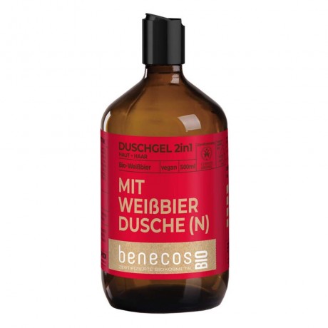 benecos Weissbier Duschgel 2in1 Haut+Haar 500ml  Weissbier гель для душа 2в1 кожа+волосы 500мл