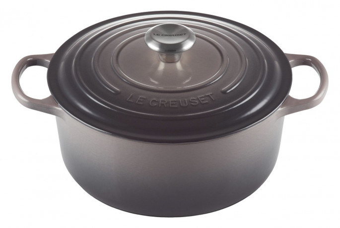 Le Creuset LE CREUSET Br\u00e4ter rund Flint SIGNATURE anthrazit LE CREUSET Br&gt;4ter round Flint SIGNATURE