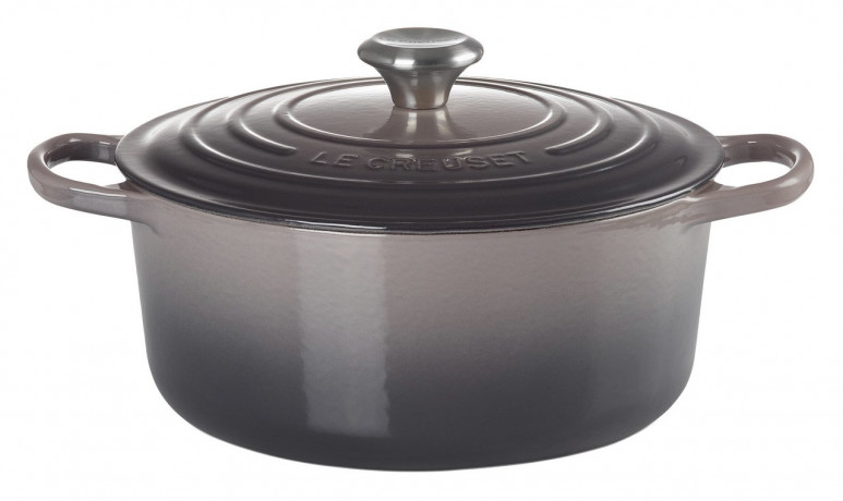 Le Creuset LE CREUSET Br\u00e4ter rund Flint SIGNATURE anthrazit LE CREUSET Br&gt;4ter round Flint SIGNATURE