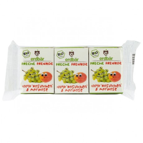 erdbar Bio Freche Freunde 100% Rosinchen и Aprikose 42 г