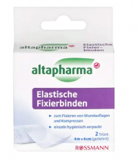 altapharma Mullbinden &quot;elastic&quot; Марлевые бинты 6см х 4м,  2 шт.