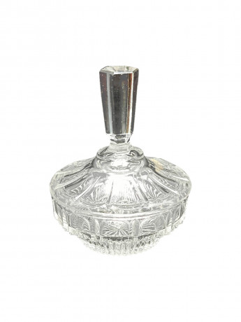 Конфетница винтажная KH, хрустальная, 11 х 15 см, Германия, 1970-80гг.