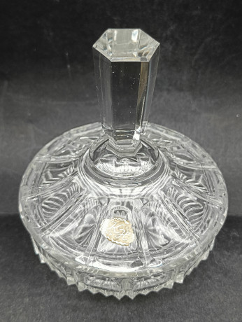 Конфетница винтажная KH, хрустальная, 11 х 15 см, Германия, 1970-80гг.