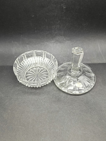 Конфетница винтажная KH, хрустальная, 11 х 15 см, Германия, 1970-80гг.