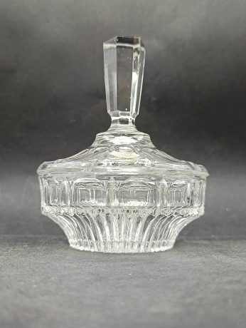 Конфетница винтажная KH, хрустальная, 11 х 15 см, Германия, 1970-80гг.