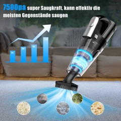 REDOM REDOM Akku-Handstaubsauger Handstaubsauger Autostaubsauger Staubsauger Bodenstaubsauger Kabellos, 100,00 W, Beutellos, 3 in 1 7500Pa 6000mA-Akku Wohnungen Auto + Licht Aufbewahrungstasche  REDOM беспроводной ручной пылесос, ручной пылесос, автомобил