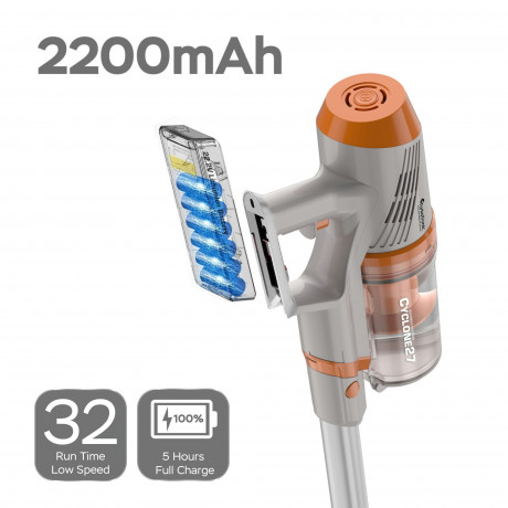 TurboTronic by Z-Line TurboTronic by Z-Line Akku-Hand-und Stielstaubsauger Handstaubsauger kabellos, 120 W, Beutellos, Akkustaubsauger mit 2 Saugstufen, 11kPa, 120W, 0,9l Fassungsvermogen, beutellos mit HEPA-Filter, Uberhitzungsschutz, 32 Minuten Laufzeit