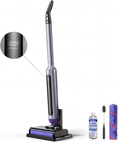 Diyarts Diyarts Akku-Saugwischer, Wischmopp mit Dual-Tank-Design und Selbstreinigungsfunktion, 70 Min Leichter Bodenreiniger kabellos mit LED Anzeige fur Hartboden Беспроводная вакуумная швабра Diyarts, швабра с двойным баком и функцией самоочистки, легк