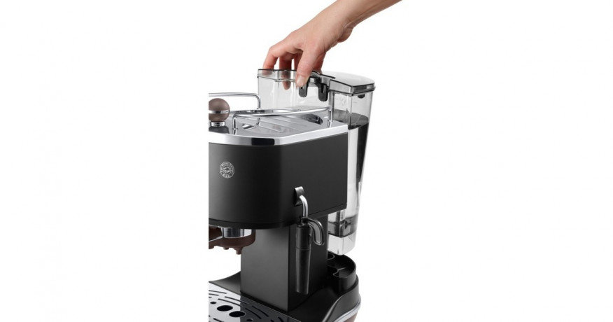 DeLonghi DeLonghi Icona Vintage ECOV 311.BK, Espressomaschine schwarz/silber (glanzend)  schwarz, silber (glanzend) DeLonghi Icona Vintage ECOV 311.BK, кофемашина черный/серебристый (глянцевый)