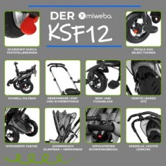 Miweba Kinderwagen Buggy Dreirad KSF12 Schieber Трехколесная коляска KSF12 Slider