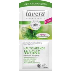 lavera Bio-Minze, Mineralerde &amp; Totes Meer-Salz Hautklarende Maske  Органическая очищающая маска с мятой, минералами земли и солью Мертвого моря