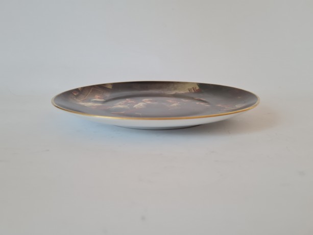 Hutschenreuther Декоратинвая тарелка "Урок вышивания" номерная 8119В, 20см, художник Vaulier, Германия, 1990г