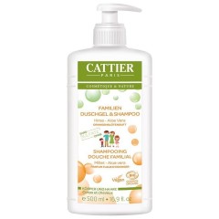 Cattier Hirse + Aloe Vera Familien Duschgel + Shampoo  Просо + Семейный гель для душа с алоэ вера + шампунь