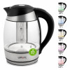 Sparsando Sparsando Wasserkocher Glaswasserkocher Edelstahl mit LED-Temperaturanzeigebeleuchtung, 1.8 l, 2200,00 W, 23Lx16Bx25Hcm mit Temperatureinstellung 60-100°C  Чайник Sparsando стеклянный чайник из нержавеющей стали со светодиодной подсветкой темпер