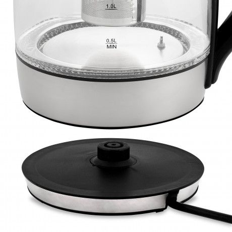 Sparsando Sparsando Wasserkocher Glaswasserkocher Edelstahl mit LED-Temperaturanzeigebeleuchtung, 1.8 l, 2200,00 W, 23Lx16Bx25Hcm mit Temperatureinstellung 60-100°C  Чайник Sparsando стеклянный чайник из нержавеющей стали со светодиодной подсветкой темпер