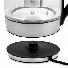 Sparsando Sparsando Wasserkocher Glaswasserkocher Edelstahl mit LED-Temperaturanzeigebeleuchtung, 1.8 l, 2200,00 W, 23Lx16Bx25Hcm mit Temperatureinstellung 60-100°C  Чайник Sparsando стеклянный чайник из нержавеющей стали со светодиодной подсветкой темпер
