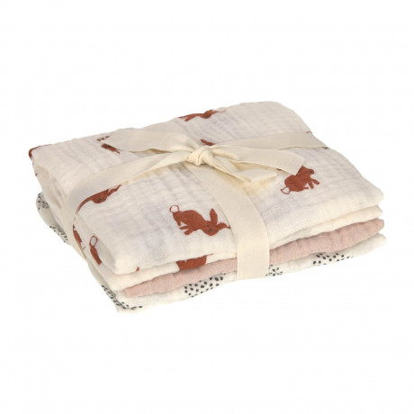 LASSIG Little Forest Mulltucher 3er Set  Марлевые салфетки Little Forest, набор из 3 шт.