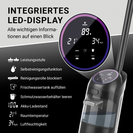 N8WERK N8WERK Akku-Saugwischer Saugwischer Smart Clean 3in1 inkl. Reiniger  Беспроводной пылесос N8WERK Smart Clean 3 в 1 — включая пылесос
