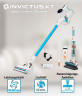 Genius Genius Akku-Hand-und Stielstaubsauger INVICTUS X7 Facelift Akkustaubsauger Set 20-tlg. Nass-Trockensauger, beutellos, Kombi-Burste Reinigungs-Aufbewahrungsstation bis 60 Min Laufzeit Беспроводной ручной пылесос Genius INVICTUS X7 Набор беспроводны