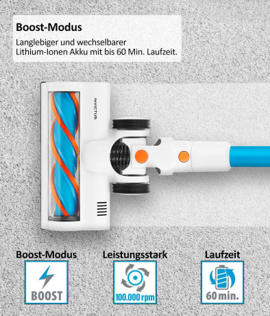 Genius Genius Akku-Hand-und Stielstaubsauger INVICTUS X7 Facelift Akkustaubsauger Set 20-tlg. Nass-Trockensauger, beutellos, Kombi-Burste Reinigungs-Aufbewahrungsstation bis 60 Min Laufzeit Беспроводной ручной пылесос Genius INVICTUS X7 Набор беспроводны