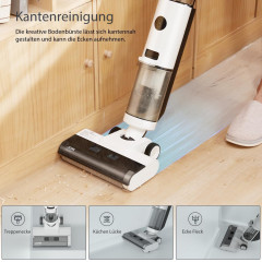 JONR JONR Nass-Trocken-Akkusauger ED12, 200,00 W, Ultraleicht, 30-Minuten, Intelligente Nass-Trocken-Technologie und automatische Reinigungsfunktion, verbessertes Kantenreinigungsdesign, geeignet fur Harte Boden  Беспроводной пылесос JONR для влажной и су