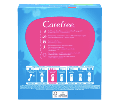 Carefree Slipeinlage Cotton Aloe Normal 56 St, Карефри Прокладки ежедневные Нормал с алоэ, 56шт, 3 упаковки (168 шт)
