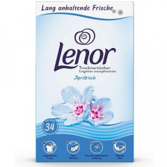 Lenor Trockentucher Ленор Ароматизирующие салфетки для сушильной машины, &quot;Апрельская свежесть&quot;,  34 шт.