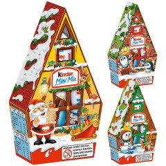 kinder Mini Mix Weihnachten 5stk x 79g Киндер Мини Микс Подарочный Домик с 5 сладкими сюрпризами, 76г x 5 штук