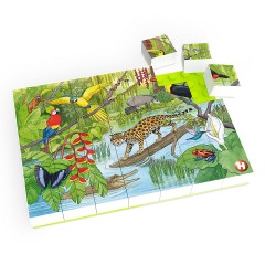 Hubelino Puzzle Tierwelt im tropischen Regenwald Головоломка дикой природы в тропических лесах