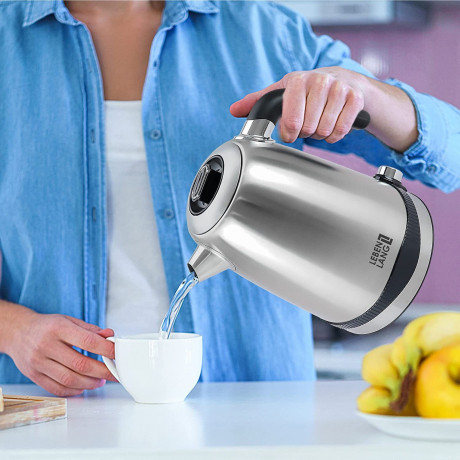 Lebenlang Lebenlang Wasserkocher Edelstahl mit Digitalanzeige, Temperatur frei wahlbar Digital, Automatik, 1.7 l, 2200,00 W, Touch + Stufenlose Temperatureinstellung fur TEE Babynahrung uvw.  Чайник на всю жизнь из нержавеющей стали с цифровым дисплеем, с