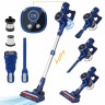 7Magic 7Magic Akku-Handstaubsauger, 160,00 W, 4 in 1 Teleskop-Staubsauger, 25Kpa, max. 40min Laufzeit,5-stufigem Filtersystem, 1,0L Staubbehalter Blau Беспроводной ручной пылесос 7Magic, 160,00 Вт, телескопический пылесос 4 в 1, 25 кПа, время работы до 40