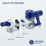 7Magic 7Magic Akku-Handstaubsauger, 160,00 W, 4 in 1 Teleskop-Staubsauger, 25Kpa, max. 40min Laufzeit,5-stufigem Filtersystem, 1,0L Staubbehalter Blau Беспроводной ручной пылесос 7Magic, 160,00 Вт, телескопический пылесос 4 в 1, 25 кПа, время работы до 40