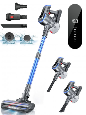 Honiture Honiture Akku-Hand-und Stielstaubsauger, 400W/33KPA Akku Staubsauger Touchscreen, Anti-Tangle-Staubsauger, Kantenreinigung, 1.2L, 1,2L-Staubbehalter mit grossem Fassungsvermogen  Беспроводной ручной и стержневой пылесос Honiture, беспроводной пыл