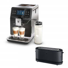 WMF WMF Kaffeevollautomat Perfection 880l,  Kuchenminis Deep Black Langschlitztoaster  Полностью автоматическая кофемашина WMF Perfection 880л, тостер с длинными слотами Deep Black и пирожными Minis