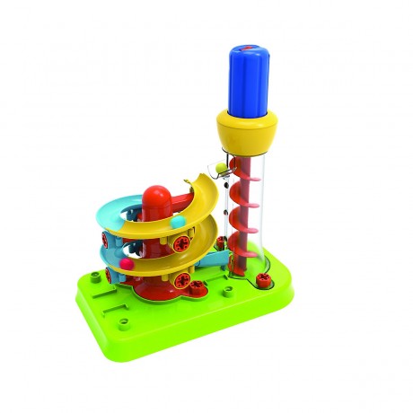 Edu-Toys Kugelbahn Bausatz mit elektrischer Hebeschraube Комплект шариковых направляющих с электрическим домкратом