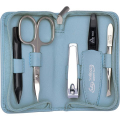 ERBE Manicure Etui, 5-teilig, Meerblau  Маникюрный набор, 5 предметов, цвет морской волны