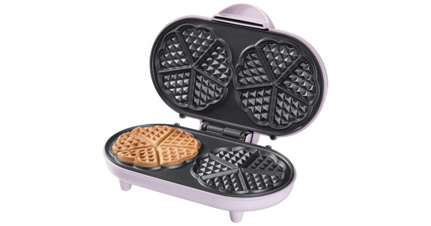 Bestron Bestron Doppel-Herzwaffeleisen ADWM1000P rosa, 1.000 Watt  rosa Вафельница Bestron с двойным сердцем ADWM1000P розовая, 1000 Вт