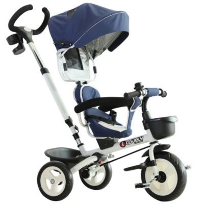 HOMCOM 4-in-1 Kinderdreirad mit Sonnendach Детский трехколесный велосипед 4-в-1 с навесом от солнца