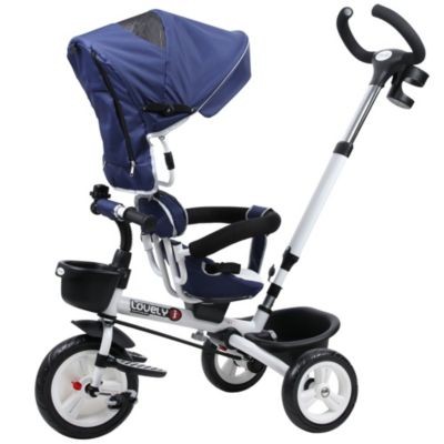HOMCOM 4-in-1 Kinderdreirad mit Sonnendach Детский трехколесный велосипед 4-в-1 с навесом от солнца