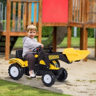 HOMCOM Trettraktor mit Fontlader Педальный трактор с фронтальным погрузчиком