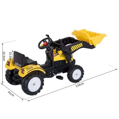 HOMCOM Trettraktor mit Fontlader Педальный трактор с фронтальным погрузчиком