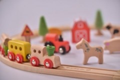 EverEarth Holz-Eisenbahn-Set Bauernhof Фермерский деревянный поезд