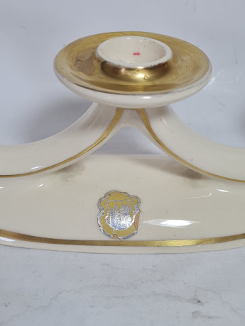 Подсвечник винтажный Limburg Dom Keramik на 3 свечи, фарфор, 27.5 см, Германия, 1970-80гг.