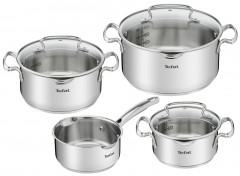 Tefal Tefal Topfset Duetto 7-tlg. DUETTO edelstahl Набор кастрюль Tefal Duetto 7 предметов. ДУЭТТО