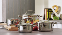 Tefal Tefal Topfset Duetto 7-tlg. DUETTO edelstahl Набор кастрюль Tefal Duetto 7 предметов. ДУЭТТО