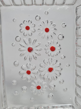 Поднос винтажный Walther Glas, хрусталь, 34 х 15.5, прямоугольный, Германия, 1970-80гг.