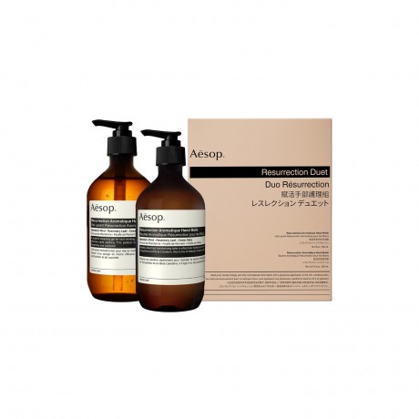 Aesop Resurrection Duet Körperpflegeset Подарочный набор люксовых средств для рук "Воскресенский дуэт": очищение, бальзам