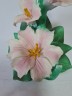Статуэтка винтажная Capodimonte "Розовые цветы" среднего размера, фарфор, 15 х 15 см, Италия, 1960-70гг.